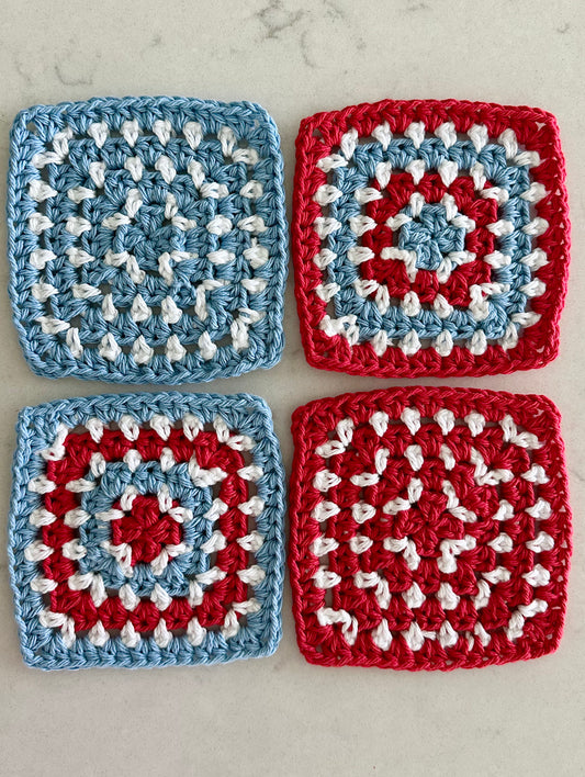 Granny Square Coasters