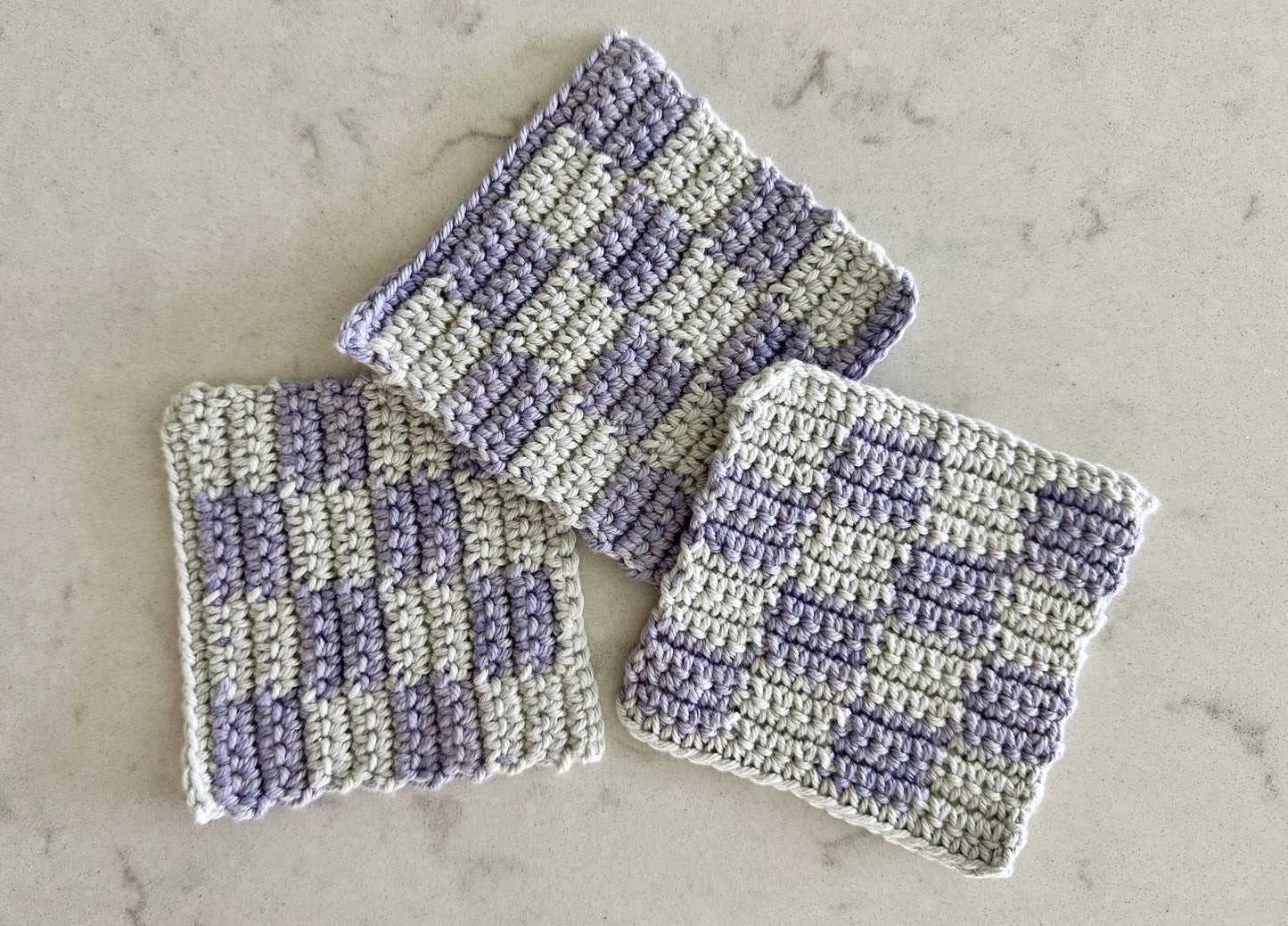 Checkered Coaster Set (Set of 3 Only)
